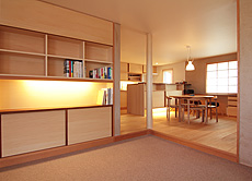 南部赤松（ナンブアカマツ）無垢フローリング　施工写真