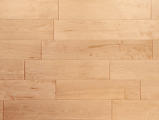 写真：バーチ（カバ）　フローリング　自然 OIL wax 塗装・節なし・ツナギ面V溝入りUNI