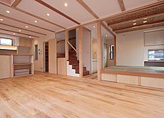 樺（カバ/バーチ）無垢フローリング　施工写真