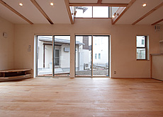 樺（カバ/バーチ）無垢フローリング　施工写真