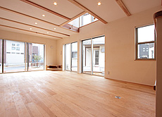 樺（カバ/バーチ）無垢フローリング　施工写真