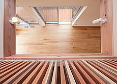 樺（カバ/バーチ）無垢フローリング　施工写真