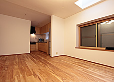 樺（カバ/バーチ）無垢フローリング　施工写真