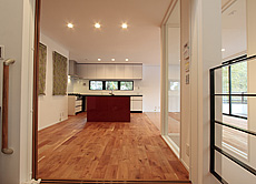 アメリカン・ブラックチェリー　無垢フローリング　施工写真