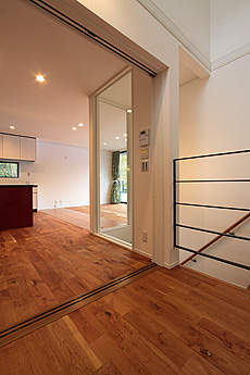 アメリカン・ブラックチェリー　無垢フローリング　施工写真