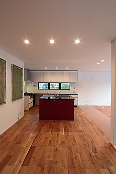 アメリカン・ブラックチェリー　無垢フローリング　施工写真