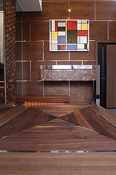 ブラックウォールナット　無垢フローリング　施工写真