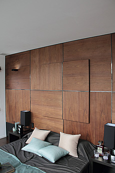 ブラックウォールナット　無垢フローリング　施工写真