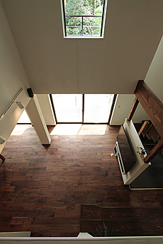 ブラックウォールナット　無垢フローリング　施工写真