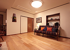 国産　椈（ブナ） 無垢フローリング　施工写真