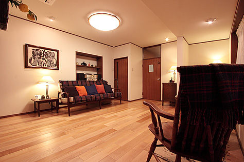 国産　椈（ブナ） 無垢フローリング　施工写真