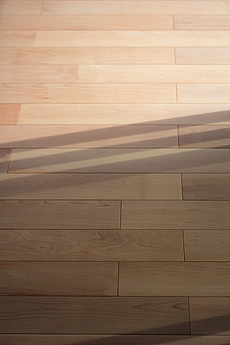 国産　椈（ブナ） 無垢フローリング　施工写真