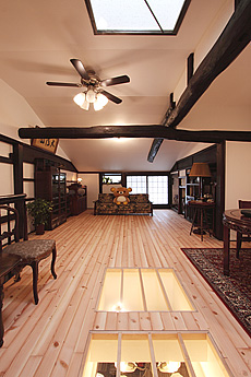 米松（ダグラスファー）　無垢フローリング　施工写真