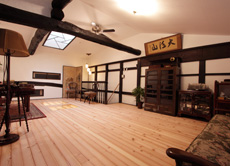 米松（ダグラスファー）　無垢フローリング　施工写真