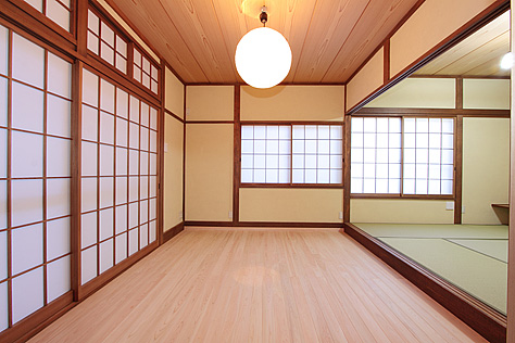 木曽桧（ひのき）　床暖房対応　無垢フローリング 施工写真