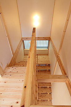 桧（ひのき）無垢フローリング　施工写真