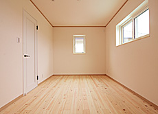 桧（ひのき）無垢フローリング　施工写真