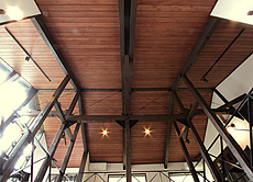 唐松（カラマツ）無垢羽目板 施工写真