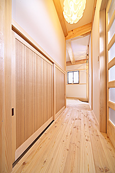 唐松（カラマツ・ラーチ）無垢フローリング　施工写真