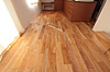 国産 欅（ケヤキ）無垢フローリング施工写真（京都市伏見区 戸建リフォーム現場）