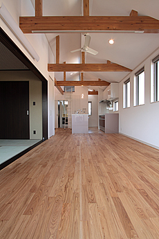 栗（くり） 無垢フローリング　施工写真