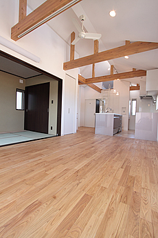 栗（くり） 無垢フローリング　施工写真