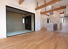 栗（くり） 無垢フローリング　施工写真