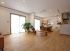 国産 栗（くり） 無垢フローリング　施工写真