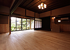 国産 栗（くり） 無垢フローリング　施工写真