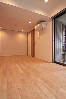 国産 栗（くり） 無垢フローリング　施工写真