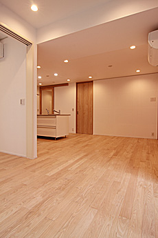 国産 栗（くり） 無垢フローリング　施工写真