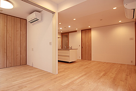 国産 栗（くり） 無垢フローリング　施工写真