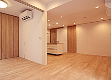 国産 栗（くり） 無垢フローリング　施工写真