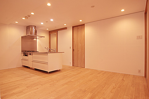 国産 栗（くり） 無垢フローリング　施工写真