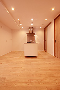 国産 栗（くり） 無垢フローリング　施工写真