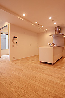 国産 栗（くり） 無垢フローリング　施工写真