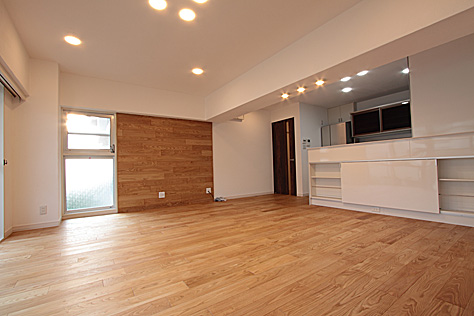 国産 栗（くり） 無垢フローリング　施工写真