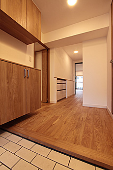 国産 栗（くり） 無垢フローリング　施工写真