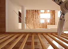 ヨーロピアン・メープル（シカモア）無垢フローリング　施工写真