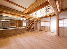 カエデ（メープル）無垢フローリング　施工写真