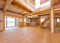 カエデ（メープル） 無垢フローリング 施工写真