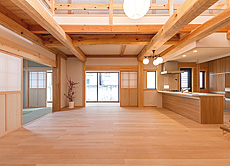 カエデ（メープル）無垢フローリング　施工写真