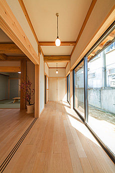 カエデ（メープル）無垢フローリング　施工写真