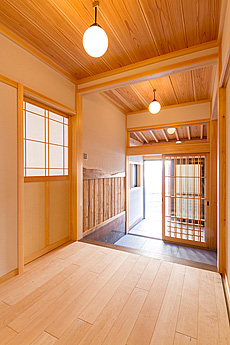 カエデ（メープル）無垢フローリング　施工写真