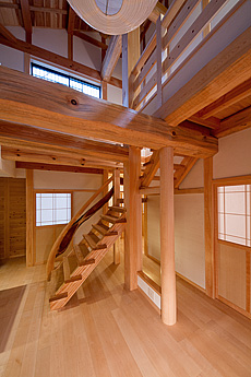 カエデ（メープル）無垢フローリング　施工写真