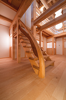 カエデ（メープル）無垢フローリング　施工写真