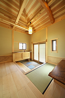 カエデ（メープル）無垢フローリング　施工写真