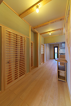 カエデ（メープル）無垢フローリング　施工写真