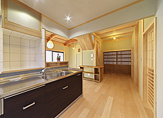 カエデ（メープル）無垢フローリング　施工写真