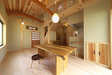 カエデ（メープル）無垢フローリング　施工写真